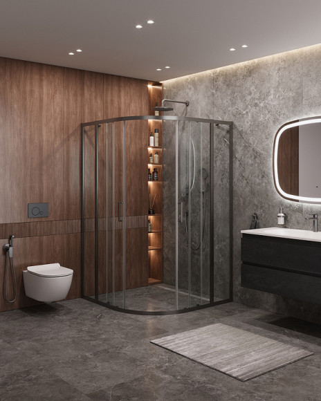 Душевой уголок Cezares Molveno 120x120 MOLVENO-R-22-90+30-C-GM-IV профиль Оружейная сталь стекло прозрачное Душевой уголок Cezares Molveno 120x120 MOLVENO-R-22-90+30-C-GM-IV профиль Оружейная сталь стекло прозрачное