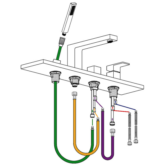 Смеситель на борт ванны Timo Selene 2130/16Y Белый матовый