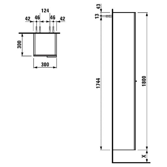 Шкаф пенал Laufen Kartell 30 R 4.0815.2.033.635.1 подвесной Оранжевый глянцевый Шкаф пенал Laufen Kartell 30 R 4.0815.2.033.635.1 подвесной Оранжевый глянцевый