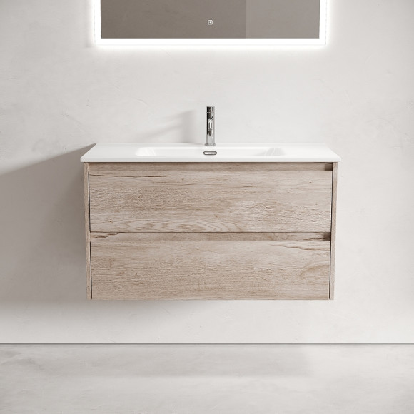 Тумба под раковину Sancos Libra 90 LB90EG подвесная Дуб галифакс натуральный