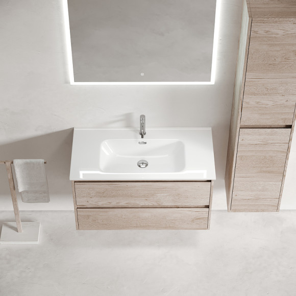 Тумба под раковину Sancos Libra 90 LB90EG подвесная Дуб галифакс натуральный