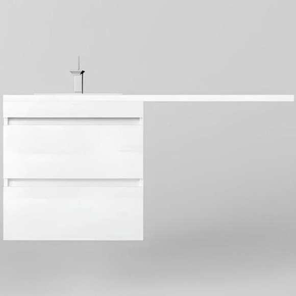 Тумба под раковину Style Line Даллас Леон 120 Люкс Plus СС-00002440 подвесная Белая Тумба под раковину Style Line Даллас Леон 120 Люкс Plus СС-00002440 подвесная Белая