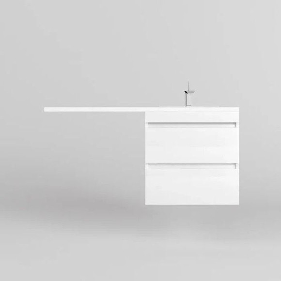 Тумба под раковину Style Line Даллас Леон 120 Люкс Plus СС-00002440 подвесная Белая Тумба под раковину Style Line Даллас Леон 120 Люкс Plus СС-00002440 подвесная Белая