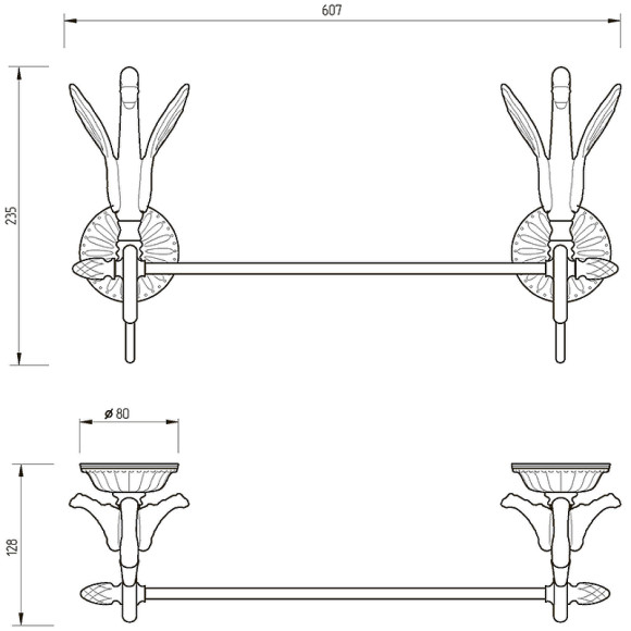 Полотенцедержатель Migliore Luxor 26132 Золото