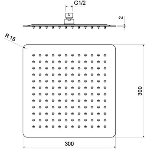 Верхний душ Aquatek AQ2074CR Хром Верхний душ Aquatek AQ2074CR Хром