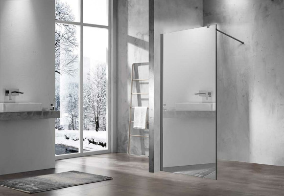 Душевая перегородка Vincea Walk-In 80 VSW-1H800MRGM профиль Вороненая сталь стекло зеркальное Душевая перегородка Vincea Walk-In 80 VSW-1H800MRGM профиль Вороненая сталь стекло зеркальное