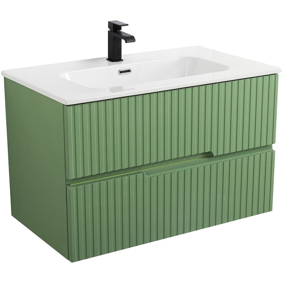 Тумба под раковину Cezares Duet-N 80 DUET-N-800-2C-SO-PS-P подвесная Фисташковый Софт