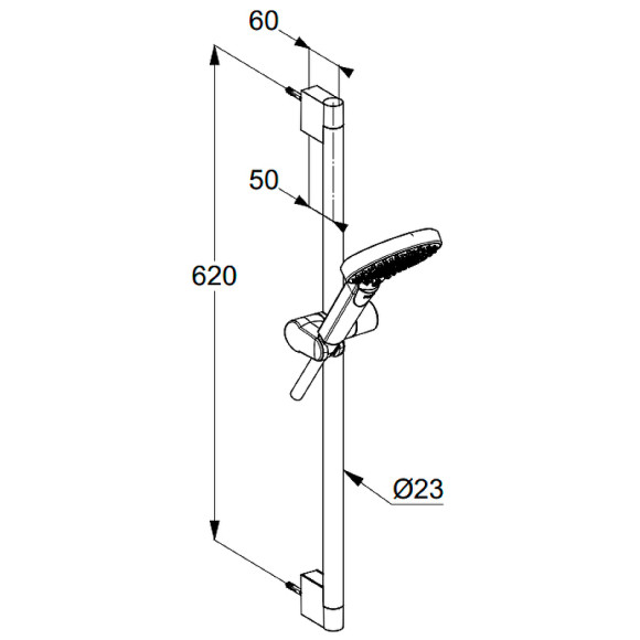Душевой гарнитур Kludi Dive 6963005-00 Хром