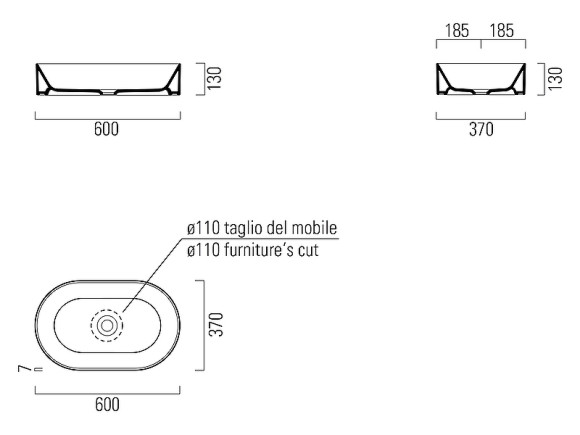 Раковина-чаша GSI Kube X 60 945811 Белая Раковина-чаша GSI Kube X 60 945811 Белая