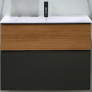 Тумба с раковиной Burgbad Fiumo 80 SFXN082F3958FOT52G0200C0001*1 Tectona Dekor Zimt Graphit Softmatt