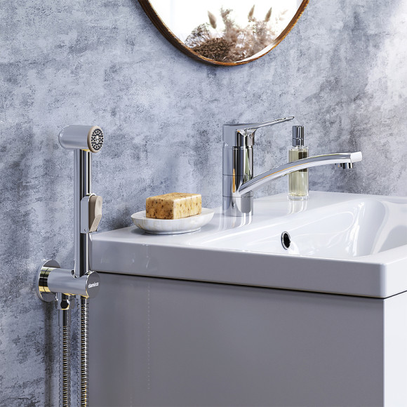 Смеситель для раковины Damixa Jupiter 770230001 с гигиеническим душем Хром