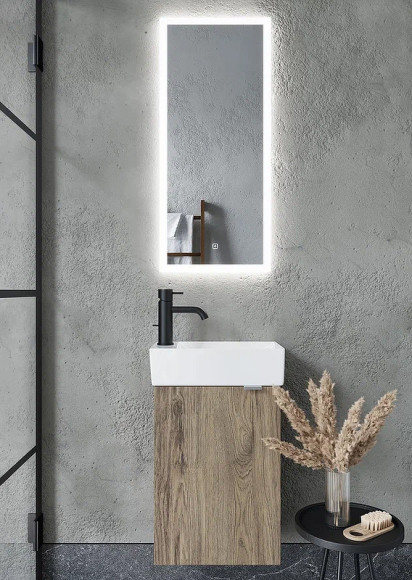 Тумба под раковину Sancos Mini 37 L MN35ECHL подвесная Дуб чарльстон