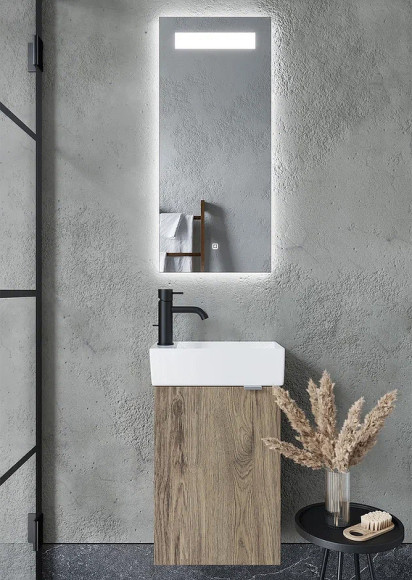 Тумба под раковину Sancos Mini 37 L MN35ECHL подвесная Дуб чарльстон