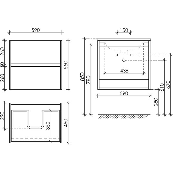 Тумба под раковину Sancos Urban 60 UR60W подвесная Белый глянец Тумба под раковину Sancos Urban 60 UR60W подвесная Белый глянец
