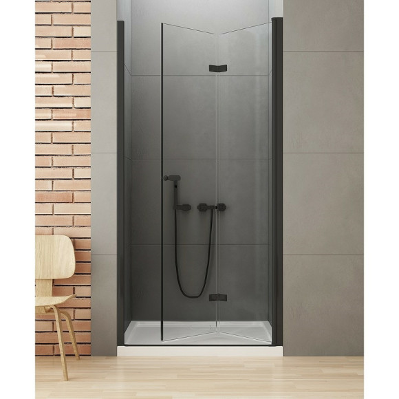 Душевая дверь New Trendy New Soleo Black 90 R D-0224A профиль Черный стекло прозрачное Душевая дверь New Trendy New Soleo Black 90 R D-0224A профиль Черный стекло прозрачное