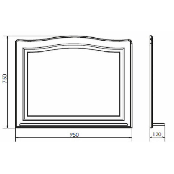 Зеркало Comforty Павия 100 00004147986 Белый глянец Зеркало Comforty Павия 100 00004147986 Белый глянец