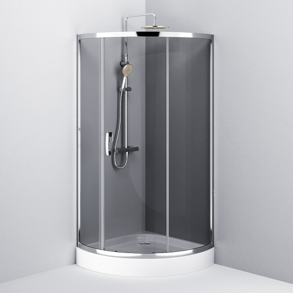 Душевой уголок AM.PM Like Solo Slide 90x90 W83G-315-090CG64 профиль Хром матовый стекло тонированное Душевой уголок AM.PM Like Solo Slide 90x90 W83G-315-090CG64 профиль Хром матовый стекло тонированное