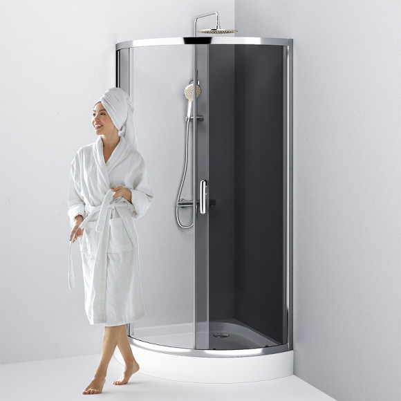 Душевой уголок AM.PM Like Solo Slide 90x90 W83G-315-090CG64 профиль Хром матовый стекло тонированное Душевой уголок AM.PM Like Solo Slide 90x90 W83G-315-090CG64 профиль Хром матовый стекло тонированное