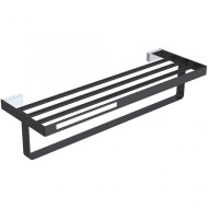 Полка для полотенец Boheme Q 10947-CR-B Черная Хром