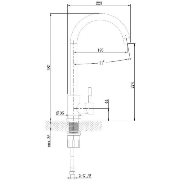 Смеситель для кухни Orange Steel M99-005ni Никель