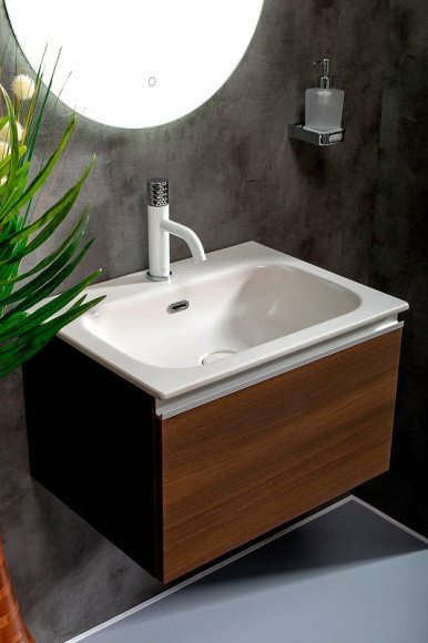 Тумба под раковину Boheme Armadi Art Vallessi 60 837-060-D подвесная Dark Oak