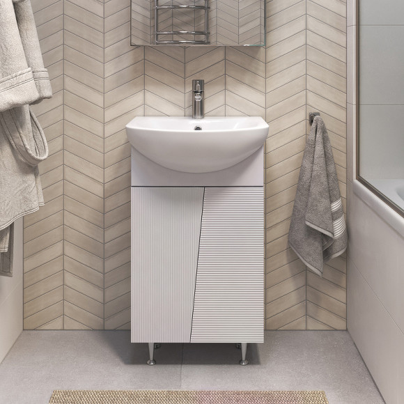 Тумба под раковину Vigo Selena 50 tn.SEL.BAL.50.2D Белая Тумба под раковину Vigo Selena 50 tn.SEL.BAL.50.2D Белая