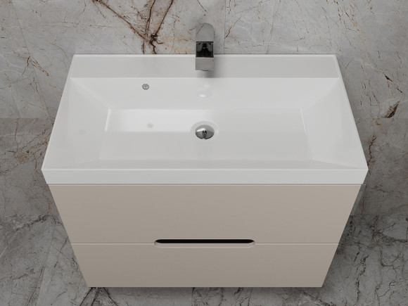 Тумба под раковину Style Line Матис 80 ЛС-00002308 подвесная Крем Тумба под раковину Style Line Матис 80 ЛС-00002308 подвесная Крем