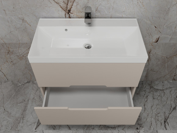 Тумба под раковину Style Line Матис 80 ЛС-00002308 подвесная Крем Тумба под раковину Style Line Матис 80 ЛС-00002308 подвесная Крем