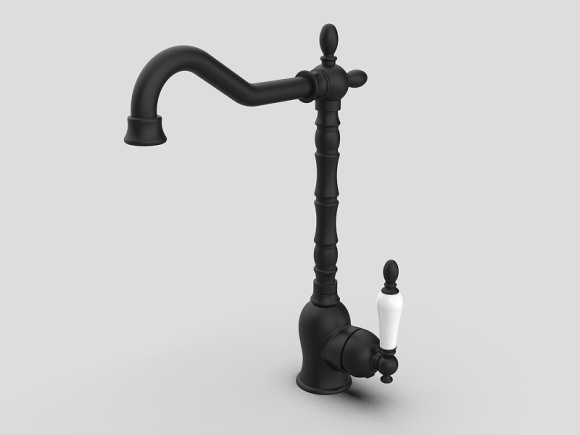 Смеситель для кухни GPD Retro Colored MTE180-S Черный матовый