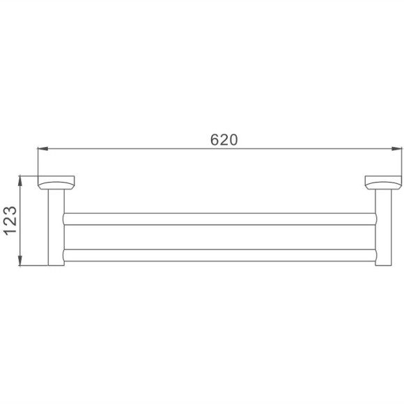 Полотенцедержатель Haiba HB1609 двойной Хром Полотенцедержатель Haiba HB1609 двойной Хром