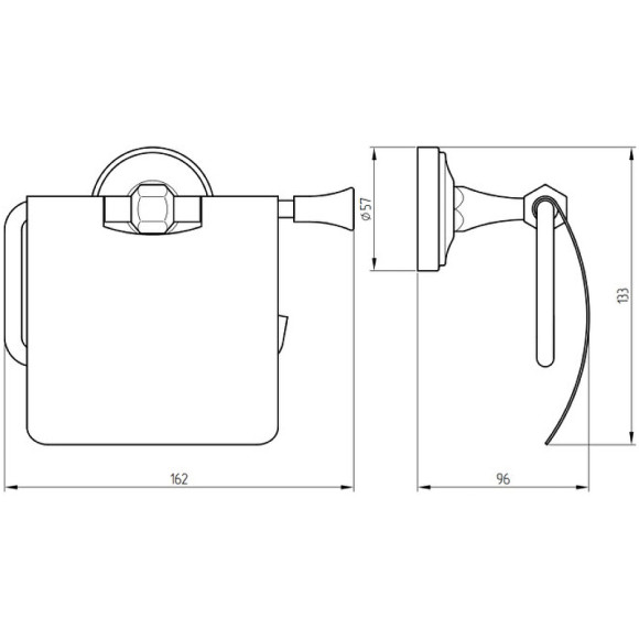 Держатель туалетной бумаги Migliore Fortuna 27692 с крышкой Хром
