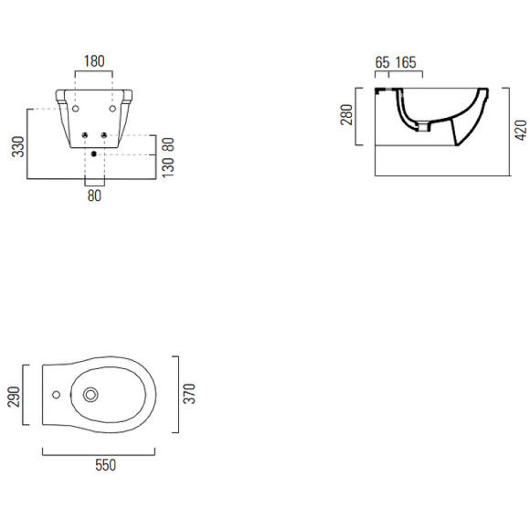 Биде GSI Classic 8765111 Белое