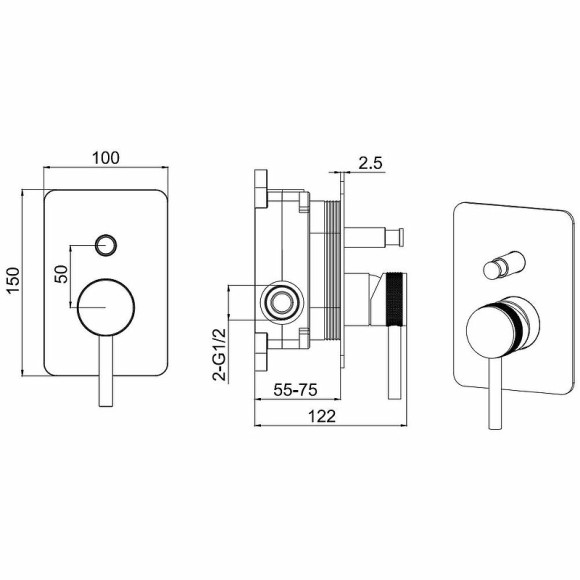 Смеситель для душа Allen Brau Priority 5.31011-00 Хром Смеситель для душа Allen Brau Priority 5.31011-00 Хром