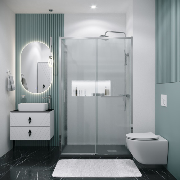 Душевой уголок Grossman Style 120х70 120.K33.05.1270.10.02 профиль Хром стекло шиншилла Душевой уголок Grossman Style 120х70 120.K33.05.1270.10.02 профиль Хром стекло шиншилла