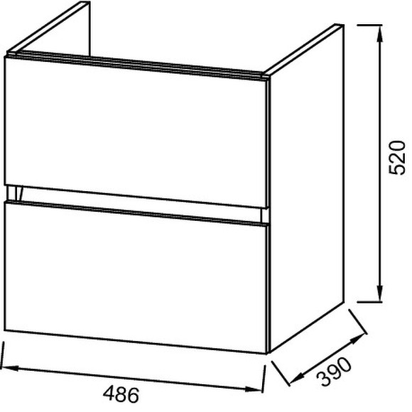 Тумба под раковину Jacob Delafon Tolbiac 50 EB1378-E75 подвесная Дуб давос натуральный