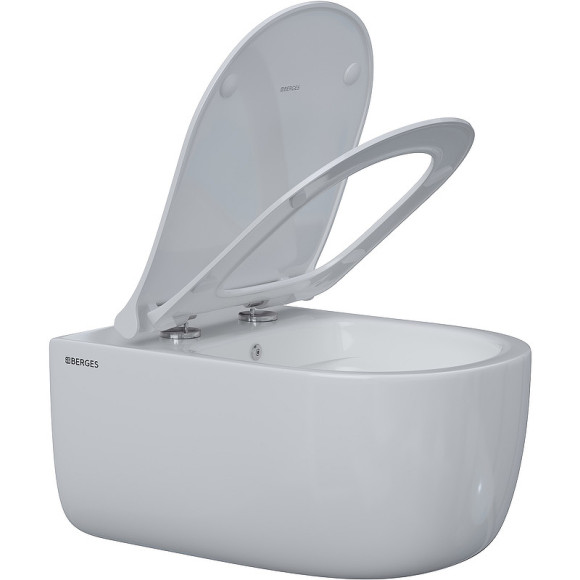 Унитаз Berges Ego XL 082138 подвесной с сиденьем Микролифт Унитаз Berges Ego XL 082138 подвесной с сиденьем Микролифт