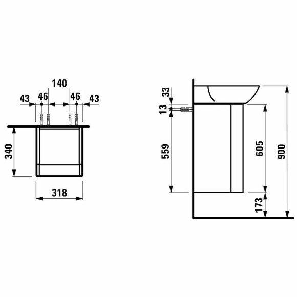Тумба под раковину Laufen Ino 32 R 4.2535.2.030.171.1 подвесная Темный орех Тумба под раковину Laufen Ino 32 R 4.2535.2.030.171.1 подвесная Темный орех