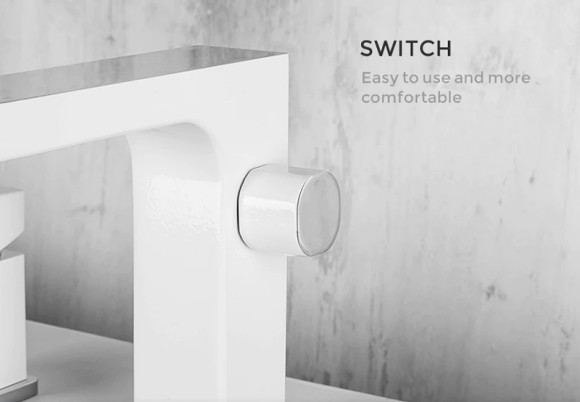 Смеситель на борт ванны Gappo G17-8 G1117-8 Белый Хром