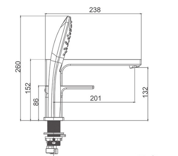 Смеситель на борт ванны Gappo G17-8 G1117-8 Белый Хром