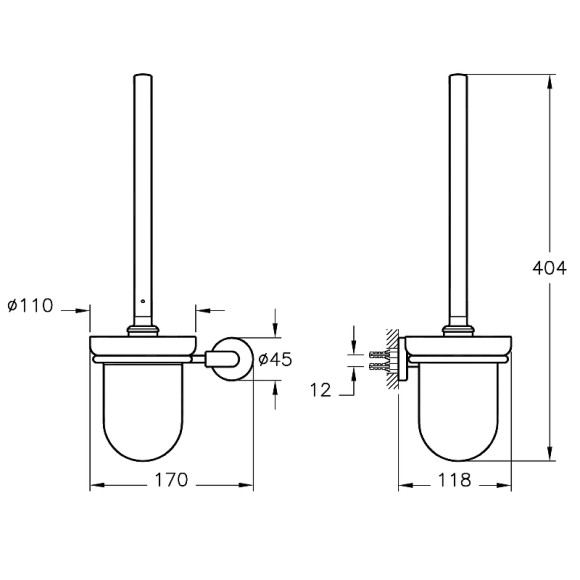 Ершик для унитаза Vitra Minimax A44790 Хром