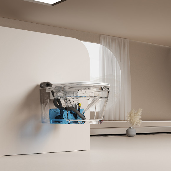 Унитаз биде Abber Rechteck AC1215S подвесной с сиденьем Микролифт Унитаз биде Abber Rechteck AC1215S подвесной с сиденьем Микролифт