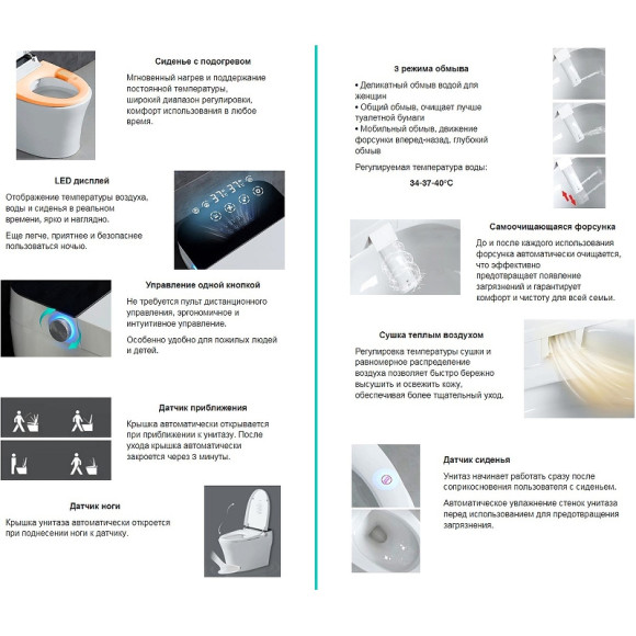 Унитаз биде Abber Rechteck AC1215S подвесной с сиденьем Микролифт Унитаз биде Abber Rechteck AC1215S подвесной с сиденьем Микролифт
