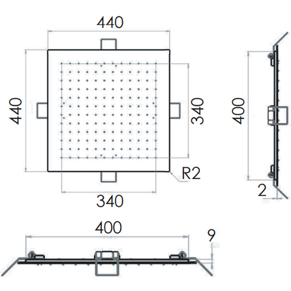 Верхний душ Remer 357EFS44 Хром Верхний душ Remer 357EFS44 Хром
