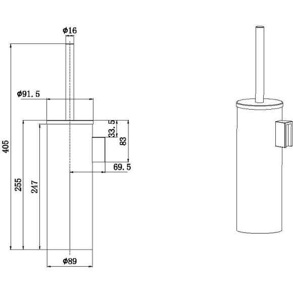 Ершик для унитаза Allen Brau Priority 6.31A09-MG Графит брашированный Ершик для унитаза Allen Brau Priority 6.31A09-MG Графит брашированный