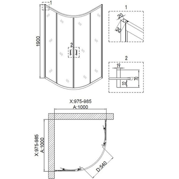 Душевой уголок Niagara Nova NG-6807-08 BLACK 100х100 профиль Черный стекло прозрачное Душевой уголок Niagara Nova NG-6807-08 BLACK 100х100 профиль Черный стекло прозрачное