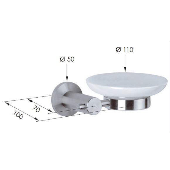 Мыльница Remer Minimal Mi10INOXCR Нержавеющая сталь