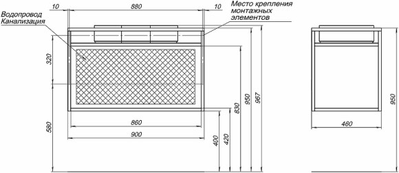 Консоль под раковину Allen Brau Liberty 90 1.33003.60 Медь браш Консоль под раковину Allen Brau Liberty 90 1.33003.60 Медь браш