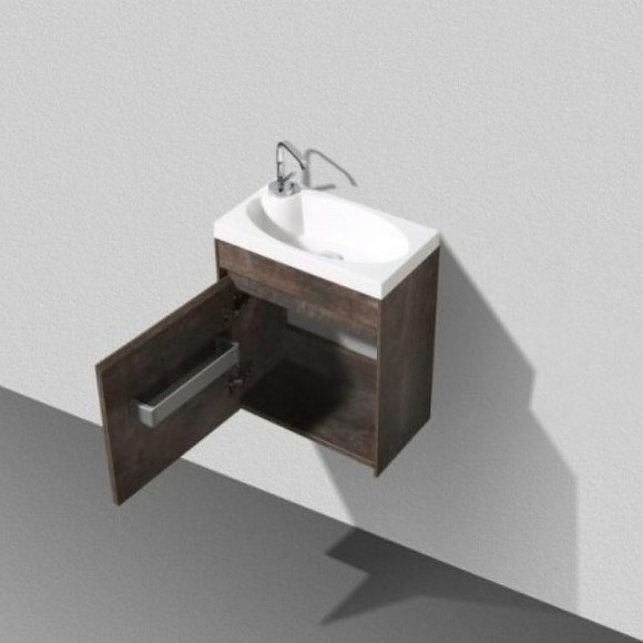 Тумба под раковину BelBagno Pietra Mini 46 PIETRA MINI-460-1A-SO-PT-L подвесная Stone Тумба под раковину BelBagno Pietra Mini 46 PIETRA MINI-460-1A-SO-PT-L подвесная Stone