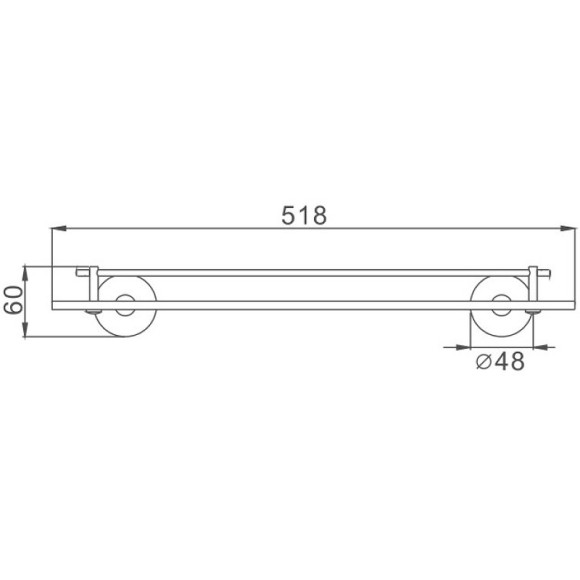 Стеклянная полка Haiba HB8707 Черная Стеклянная полка Haiba HB8707 Черная