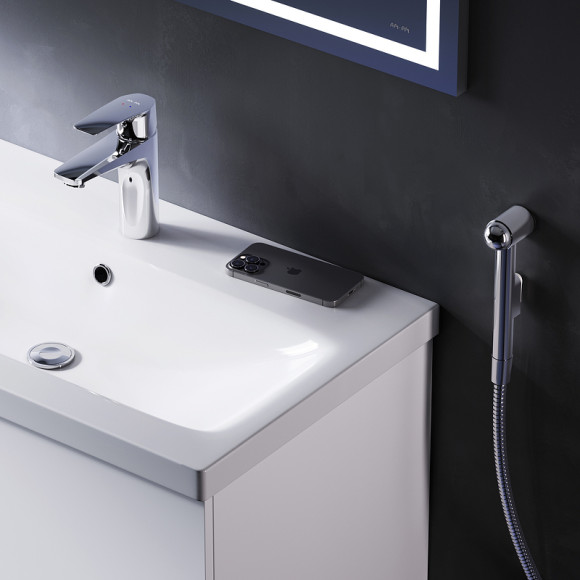 Смеситель для раковины AM.PM Gem F90A03000 с гигиеническим душем Хром Смеситель для раковины AM.PM Gem F90A03000 с гигиеническим душем Хром